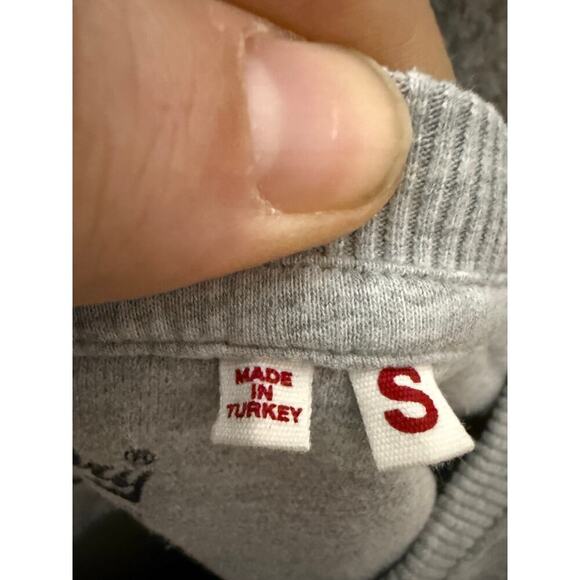 SUPERDRY Organic Cotton Gray Vintage Logo Loopback Sweatshirt - Small - Picture 7 of 9